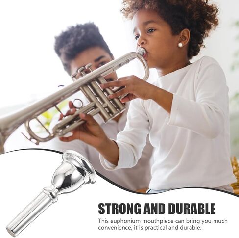 قطعة فم احترافية مطلية بالفضة من Euphonium لملحقات الآلات النحاسية الصغيرة من Euphonium مناسبة للمتعلمين ومستلزمات الآلات الموسيقية in Kuwait