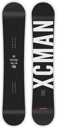لوح التزلج على الجليد XCMAN Black Sabre Freeride لجميع الجبال، شكل مزدوج اتجاهي، ملف تعريف حدبة هجين، لوح نحت لجميع التضاريس للمبتدئين والراكبين المتقدمين in Kuwait