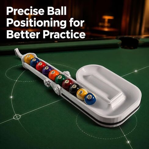 THOUSAND SUNNY Billiards and Snooker Training Rack, Pool Training Aids Equipment for Billiards Clubs Holds 15 Balls in Kuwait