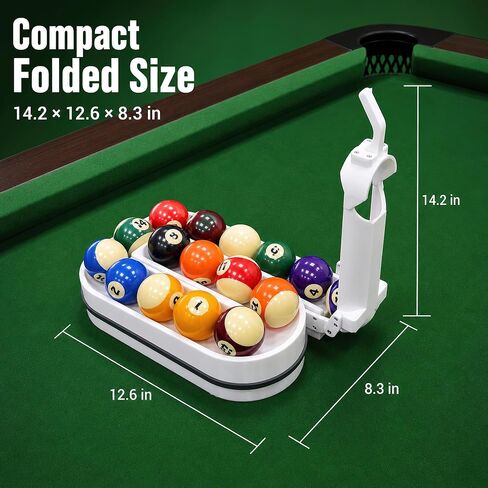 THOUSAND SUNNY Billiards and Snooker Training Rack, Pool Training Aids Equipment for Billiards Clubs Holds 15 Balls in Kuwait
