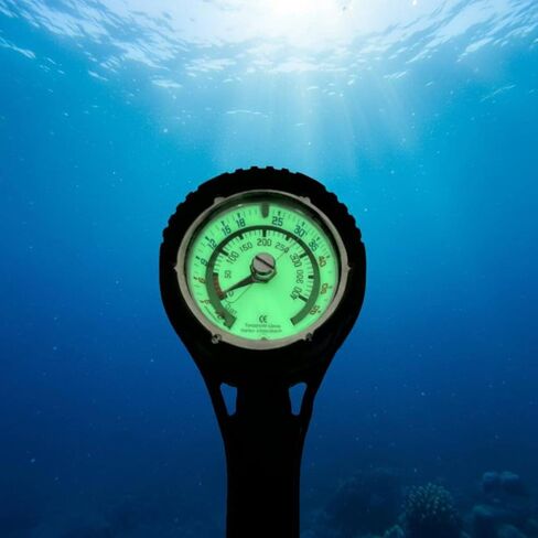 Luminous Pressure Depth Gauge Compact Design Combined Dive Gauge Waterproof Water Sports Gear in Kuwait