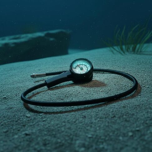 Luminous Pressure Depth Gauge Compact Design Combined Dive Gauge Waterproof Water Sports Gear in Kuwait