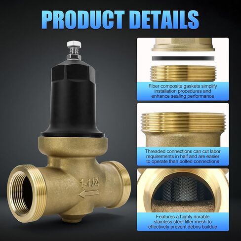 114-NR3XL صمام تخفيض الضغط مع أنبوب لولبة داخلي مزدوج Npt اتصال 1-1/4 "Nr3xl خرطوشة مدمجة in Kuwait
