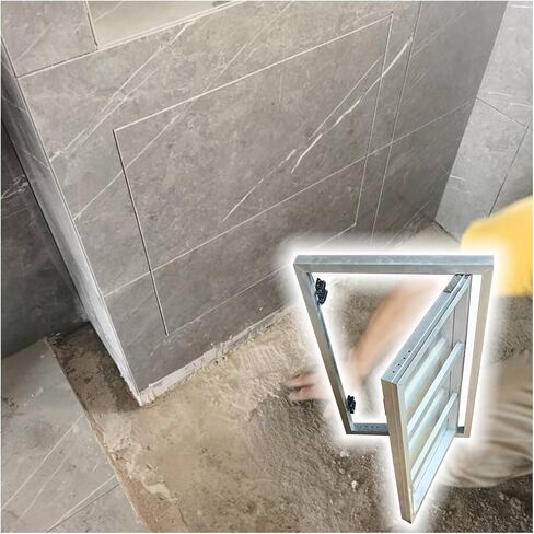 Recessed Touch Latch Access Panel for Walls - Magnetic Tile Inspection Hatch Cover, Push-to-Open Mechanism, 28x34in (70x85cm), Ideal for Showers and Concealed Spaces in Kuwait