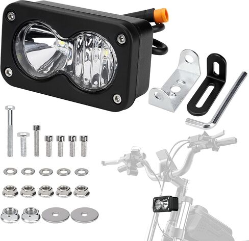 Ebike ترقية المصباح ل Ridstar Q20 6500K 20 واط مشرق إضاءة مقاومة للماء ل Baja Ridstar Q20 لايت Q20 برو Q20 MINI 3 دبوس العالمي 12 فولت-60 فولت in Kuwait