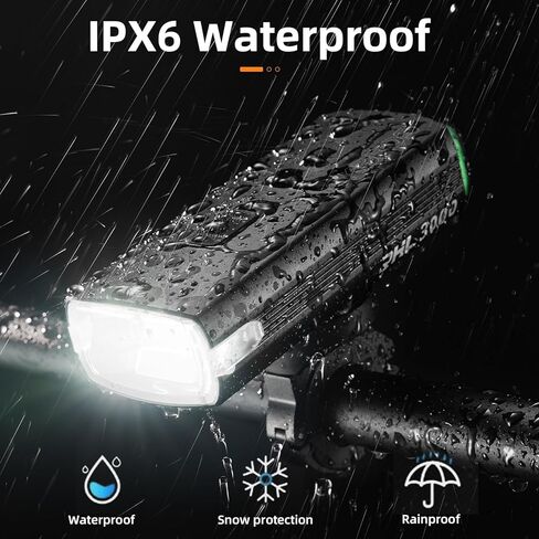 ROCKBROS Bike Lights 10000mAh USB-C Rechargeable Bike Lights for Night riding-3000 Lumens Bright Bicycle Lights-Over 24 Hours Runtime - IPX6 Waterproof Bike Headlight in Kuwait