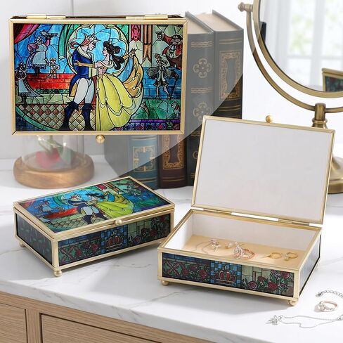 Disney Anniversary Jewelry Box - Officially Licensed Cute Celebration Glass Jewelry Box - Celebrating 100 Years of Wonder in Kuwait