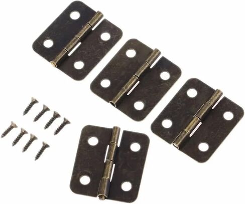 30 * 26mm Bronze Furniture Hinges for Jewelry Wooden Box Cabinet Drawer Butt Decorative 20Pcs in Kuwait