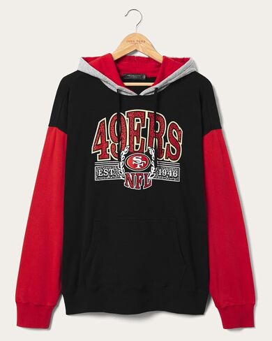 Junk Food NFL Mens San Francisco 49ers Tri Color Block Hoodie Sweatshirt - Signature Series in Kuwait