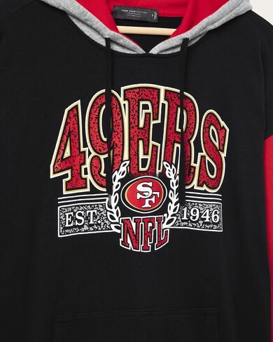 Junk Food NFL Mens San Francisco 49ers Tri Color Block Hoodie Sweatshirt - Signature Series in Kuwait