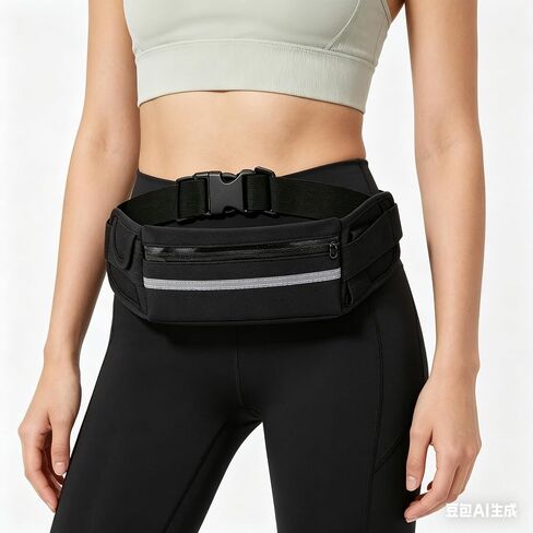 Slim Running Phone Holder Men, Reflective Large Adjustable No-Bounce Running Belt for Men Traveling,Exercise,Sport,Fitness,Lightweight Running Pouch for Jogging,Cycling,Hiking,Workout in Kuwait