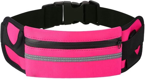 Slim Running Phone Holder Men, Reflective Large Adjustable No-Bounce Running Belt for Men Traveling,Exercise,Sport,Fitness,Lightweight Running Pouch for Jogging,Cycling,Hiking,Workout in Kuwait
