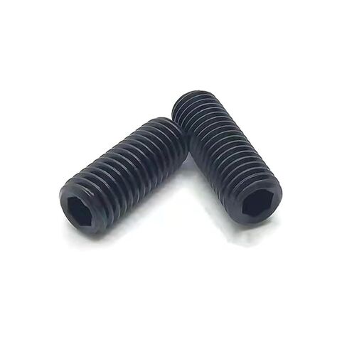 M6-1.0 x 20mm Black Hex Socket Set Grub Screws,Headless Cup Point,Flat Point Grub Bolt,Internal Hex Drive,Alloy Steel,12.9 Class Carbon Steel，External Thread 30 Pcs in Kuwait