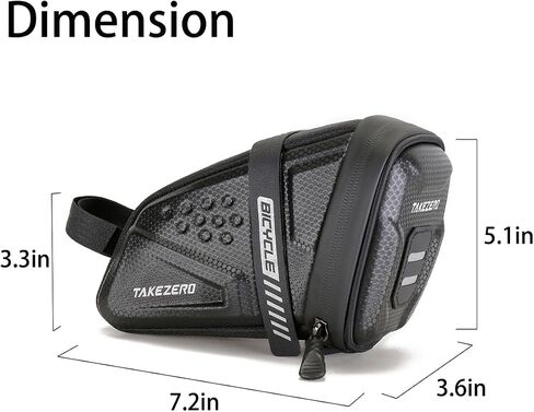 Bike Seat Bag, Waterproof Bicycle Saddle Bag Under Seat EVA Hard Shell Cycling Seat Pack for Mountain Road Bikes in Kuwait