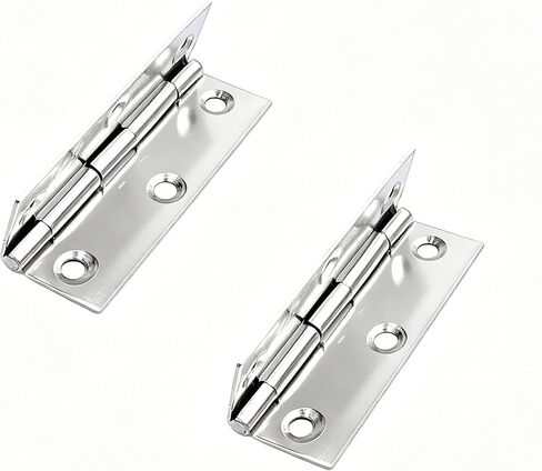 8 Pcs 2.64 Inch Door Butt Hinges, Stainless Steel Folding Hinges with Mounting Screws for Cabinet Doors, Windows, Tool Boxes, Wooden Project and DIY Craft in Kuwait