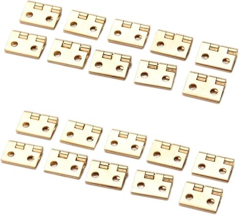 Hinges， Hinges 20Pcs Copper Super Mini Folding Hinge Wooden Jewelry BoxButt Hardware Nail(A) in Saudi Arabia