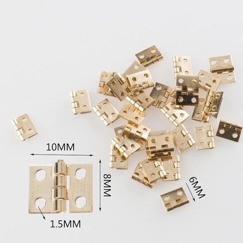 Hinges， Hinges 20Pcs Copper Super Mini Folding Hinge Wooden Jewelry BoxButt Hardware Nail(A) in Saudi Arabia