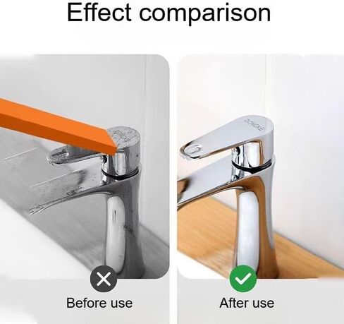 2pack Kitchen Limescale & Rust Remover Eraser - Magic Cleaning Sponge for Pots, Pans, Kettles, Sinks, Bathroom Fixtures, Multi - Surface Stain Remover Tool​ (Orange) in Kuwait