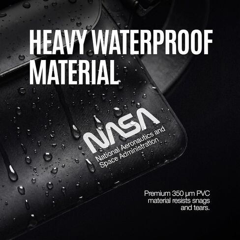 NASA Waterproof Fanny Pack with AirLock™ Seal, IP68 Certified (2 Pack) | Suitable for Men & Women | Genuine NASA Insignia | Submersible 72 Hours | Transparent | Protects Phone, Passport, Cash in Kuwait