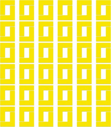 72 Pack 6" x 6" Black & Yellow L‑Shaped Floor Corner Stickers, 5S Lean Workplace Marking Decals for Safety Signage, Warehouse Organization, Directional & Position Marking in Saudi Arabia