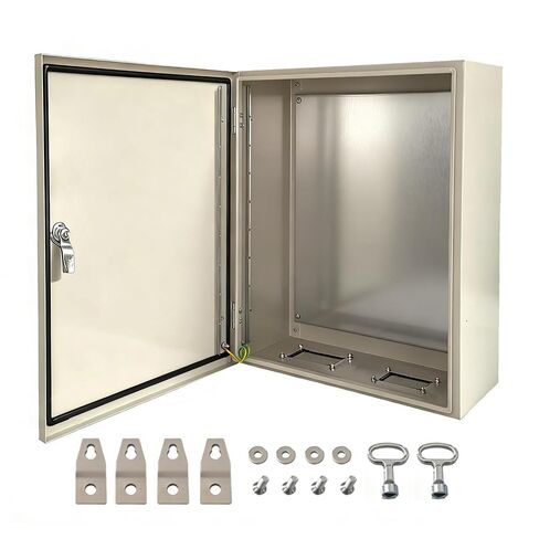 حاوية كهربائية من الفولاذ YongChen، صندوق معدني مقاوم للماء والغبار مقاس 16 × 12 × 8 بوصة IP66، صندوق توصيل من الفولاذ الكربوني 1.5 مم للاستخدام الداخلي والخارجي مثبت على الحائط in Kuwait