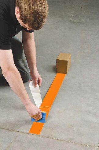 Brady 102825 ToughStripe Nonabrasive Floor Marking Tape, 108' Length, 2" Width, Orange (Pack of 1 Roll) in Kuwait