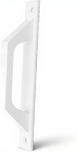 Door Pull Handle 18 Inch Metal | Electroplated Finish, Scratch Resistants, Easy Installation for Sliding Barn Cabinet Doors (White) in Kuwait