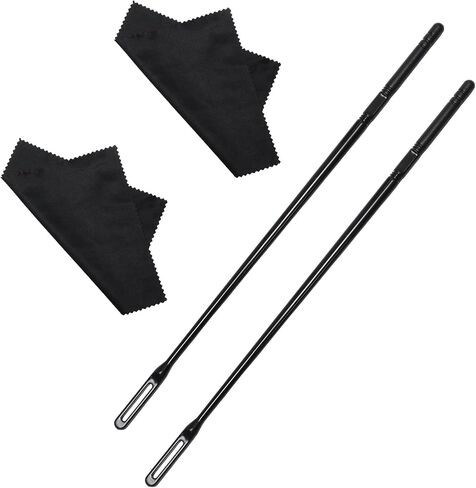 2pcs Flute Cleaning Rod with 2pcs Flute Cleaning Cloth, Flutes Clean Swabs Kit, Professional Flutes Cleaner for Polishing in Kuwait