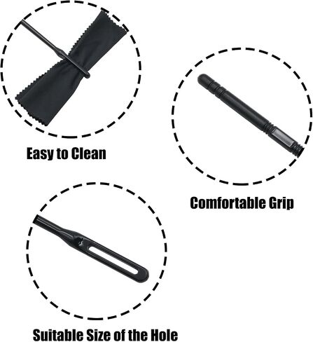 2pcs Flute Cleaning Rod with 2pcs Flute Cleaning Cloth, Flutes Clean Swabs Kit, Professional Flutes Cleaner for Polishing in Kuwait