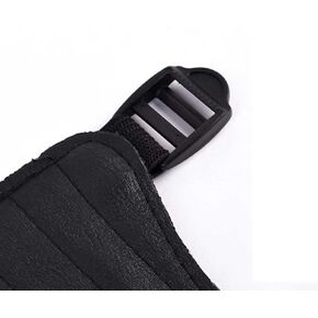 Black Leather Arm Guard with 3 Straps, Adjustable Forearm Protector for Recurve Bow Hunting, Left Right Hand Use, 8.7 x 3.1 Inches in Kuwait