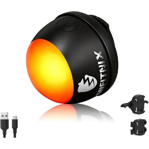 مصباح دراجة خلفي من ENFITNIX The Nut، مفتاح لمس، مصابيح LED فائقة السطوع للدراجة، USB-C قابلة لإعادة الشحن IPX6 مقاومة للماء، تشغيل/إيقاف تلقائي لأضواء الدراجة لركوب الدراجات الليلية وملحقات السلامة. in Kuwait