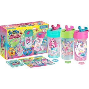 3 Packs Girl Designs 17oz Kids Water Bottle, Total My Style Spout Cover and Carry Handle Designed Lid Leak Proof BPA Free for Girls Ages 3+ Dishwasher Safe for Sports School Travel with Silicone Straw in Saudi Arabia