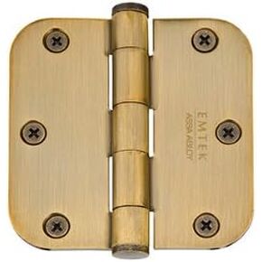 Emtek 96233 3.5" x 3.5" نحاس صلب 5/8" زاوية نصف قطرها حامل نقر عادي، فرنسي عتيق in Kuwait