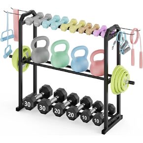 IMAYCC 3 Tier Dumbbell Rack Weight Rack Heavy Duty Weight Storage Organizer for Home Gym, Up to 390 lb Capacity for Dumbbells Kettlebells Weight Plates(dumbbell rack stand only) in Saudi Arabia