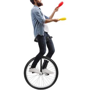 Outdoor Wheel Unicycle 24 Inch Black, Height Adjustable One Wheel Bike, Single Wheel Bicycle for Adults Teens, Beginner Freestyle Unicycle with Alloy Rim in Saudi Arabia