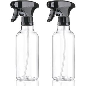Cosywell 12oz/360ml 2 عبوة من زجاجات رذاذ بلاستيكية زجاجات رذاذ فارغة لتنظيف زجاجة رذاذ التغشية المستمرة للشعر والزيوت العطرية ومستحضرات التجميل وماء الورد (شفاف) in Kuwait