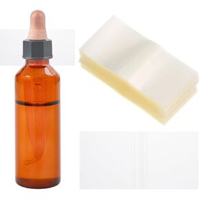 PATIKIL Shrink Wrap Bands (5.3x1.4 Inch / 135x35mm)(300 Pcs) PVC Clear Heat Shrink Bottle Seals Perforated Shrink Bands for Bottle/Jars/Essential Oil Bottle Dropper/Lip Gloss Tubes in Kuwait