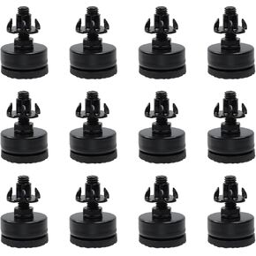 Antrader Adjustable Leveling Feet with T Nuts, 5/16" (M8) Threaded Heavy Duty Furniture Levelers,Carbon Steel Shockproof Furniture Height Adjuster for Workbench, Cabinet & Table(1.2" Base Dia, 12Pcs) in Kuwait