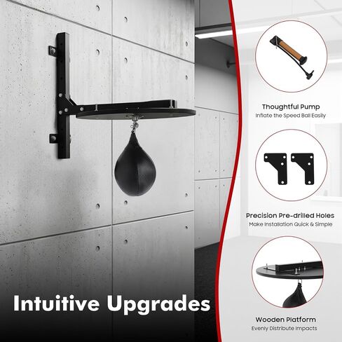 Adjustable Speed Bag Platform, 23.6" Platform, Heavy Duty Wall Mount, Low Vibration, for Boxing & MMA/Home/Gym/Training in Kuwait