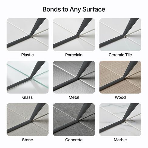 Anthracite Gray Kitchen & Bathroom Sealant & Adhesive Hybrid Polymer | Superior to Silicone Caulk Sealant | Waterproof, Paintable, Dark Gray | Ideal for Around Bathtub, Shower, Kitchen - 300ml 1 Pack in Kuwait