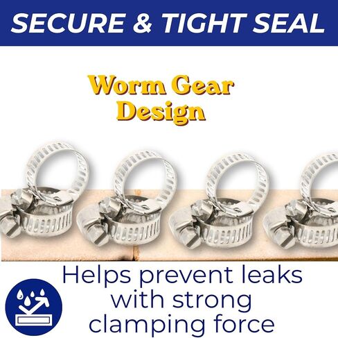 ganador 12-pack خرطوم المشابك الفولاذ المقاوم للصدأ 13mm-19mm - 1/2 "- 3/4"، الإعداد العالمي مع معدات دودة لحمام السباحة، السيارات، السباكة الميكانيكية للأغراض العامة in Kuwait