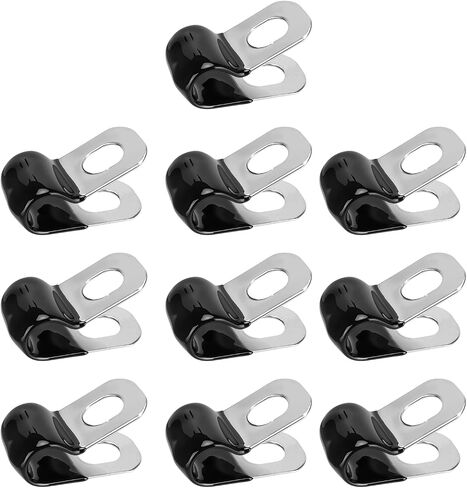 Brake Line Clamp, 10 Pcs Metal Brake Line Clips with Shock-Absorbing, Insulated Rubber Liners, for 3/16 Inch Hoses Fuel Hoses Gas Lines in Kuwait