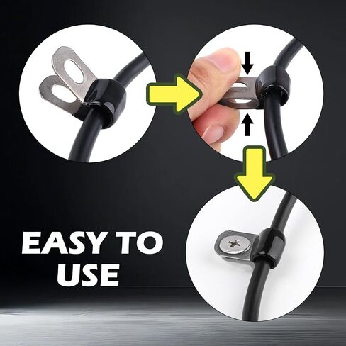 Brake Line Clamp, 10 Pcs Metal Brake Line Clips with Shock-Absorbing, Insulated Rubber Liners, for 3/16 Inch Hoses Fuel Hoses Gas Lines in Kuwait