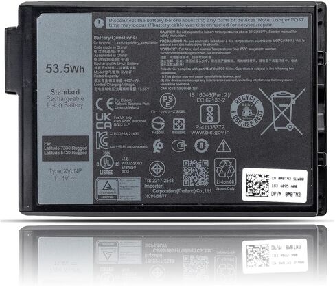 58Wh 07KRV Battery Replacement for Dell Latitude 5430 5530 Precision 3570 P104F P104F005 P137G P137G004 Series M69D0 H4PVC 0H4PVC 4FVJG O7KRV Y86WG 0Y86WG 08WRCR 078FWY 15.2V 3625mAh in Saudi Arabia