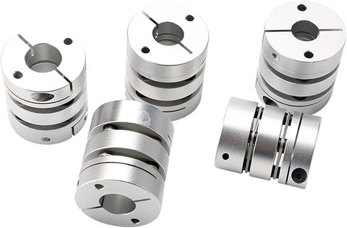 1 قطعة اقتران الحجاب الحاجز المرن سبائك الألومنيوم مزدوج الحجاب الحاجز اقتران تركيبات ل CNC موصل الكرة المسمار محرك معزز (D44xL55-8-8) in Kuwait