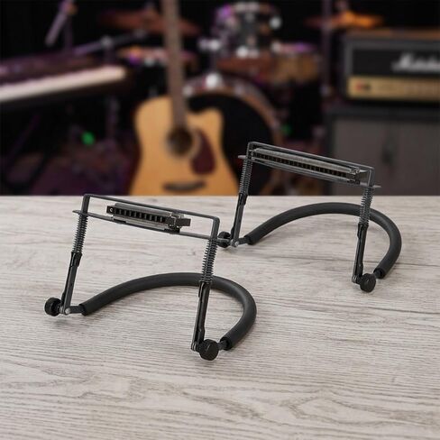 EASTROCK Universal Harmonica Holder Suitable for 10 Hole and 24 Hole Harmonicas Adjustable Double Plane Clamp Liberate Hands Black in Kuwait
