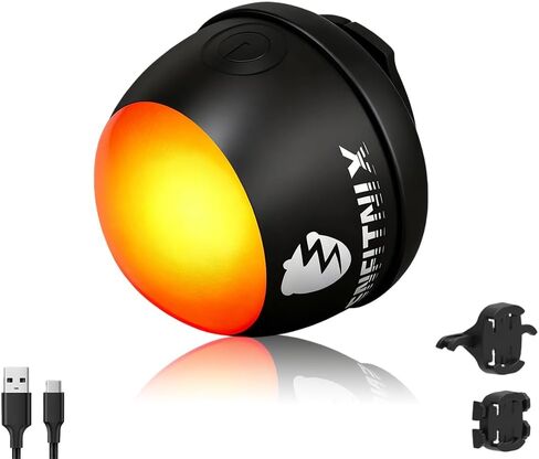 مصباح دراجة خلفي من ENFITNIX The Nut، مفتاح لمس، مصابيح LED فائقة السطوع للدراجة، USB-C قابلة لإعادة الشحن IPX6 مقاومة للماء، تشغيل/إيقاف تلقائي لأضواء الدراجة لركوب الدراجات الليلية وملحقات السلامة. in Kuwait