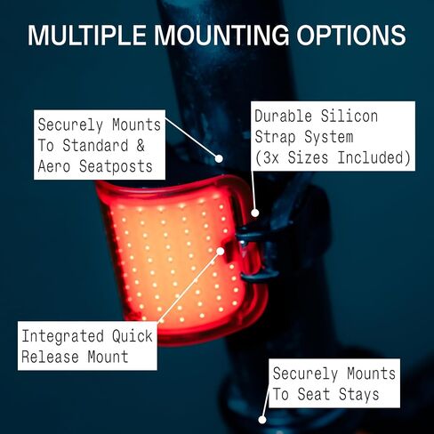 Knog Cobber Mini Rear Bike Light,75 Lumens USB-C Rechargeable LED Bicycle Tail Light,330° Beam Angle,5 Modes, IP67 Waterproof,Compact & Lightweight Design,Compatible with Standard & Aero Seat Post | bike-taillights in Kuwait