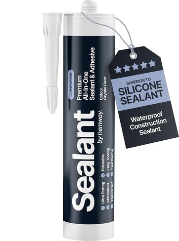 Anthracite Gray Kitchen & Bathroom Sealant & Adhesive Hybrid Polymer | Superior to Silicone Caulk Sealant | Waterproof, Paintable, Dark Gray | Ideal for Around Bathtub, Shower, Kitchen - 300ml 1 Pack in Kuwait