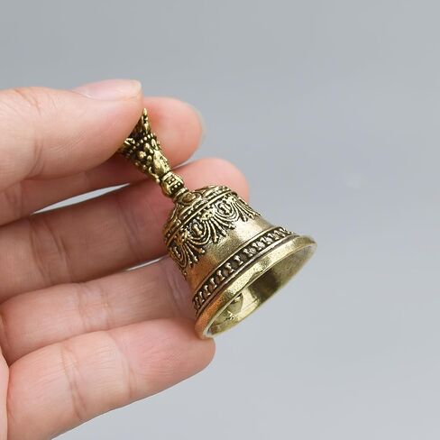 Bronze Hand Bell with Clapper Handle, Vintage Handheld Bell for Weddings, Church, School, Meditation & Festive Events in Kuwait
